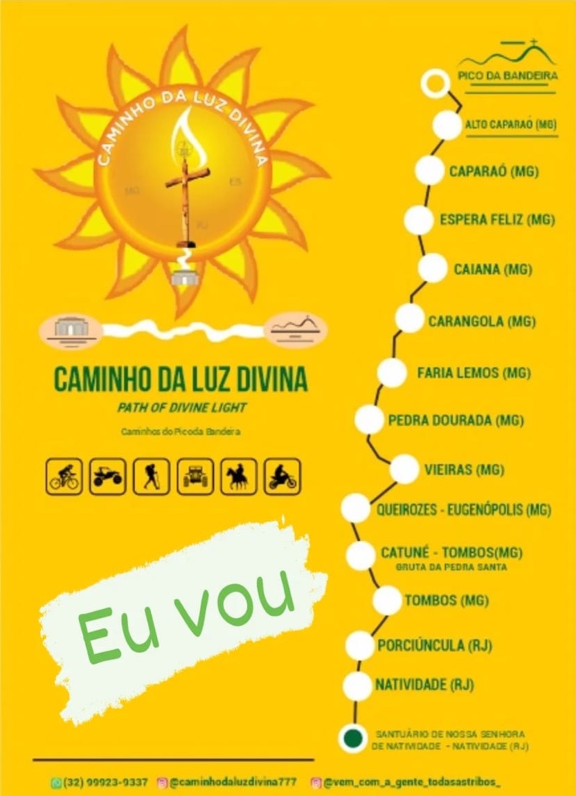1ª Caminhada e Peregrinação do Caminho da Luz Divina acontecerá de 28/04 a&nbsp;06/05/2023