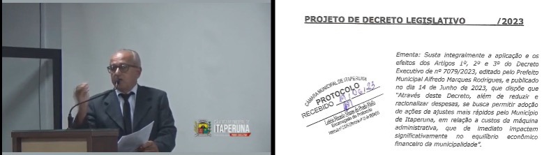 Vereador Lala protocola&nbsp;PDL